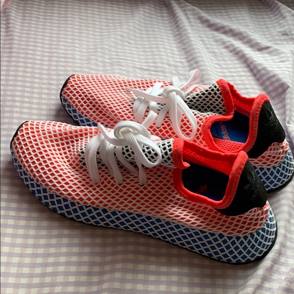 adidas deerupt runner solar red & bluebird